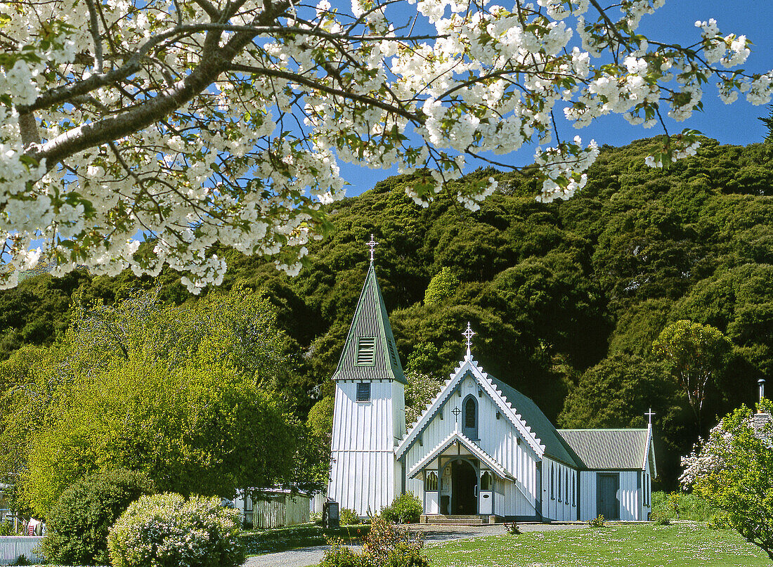 Saint Patrick´s church Akaroa Banks Peninsula Canterbury New Zealand