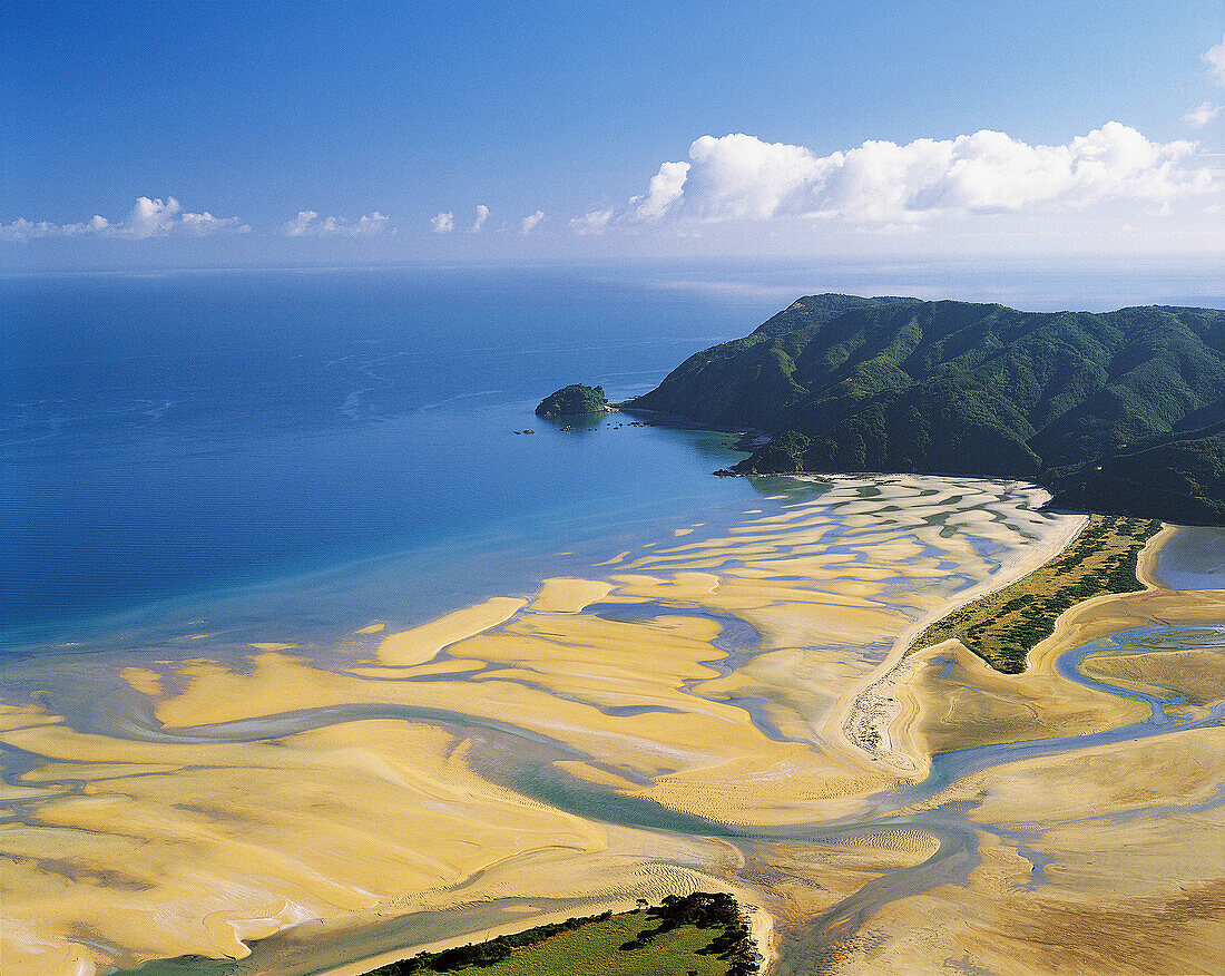 Sand patterns Wainui Inlet Golden Bay New Zealand