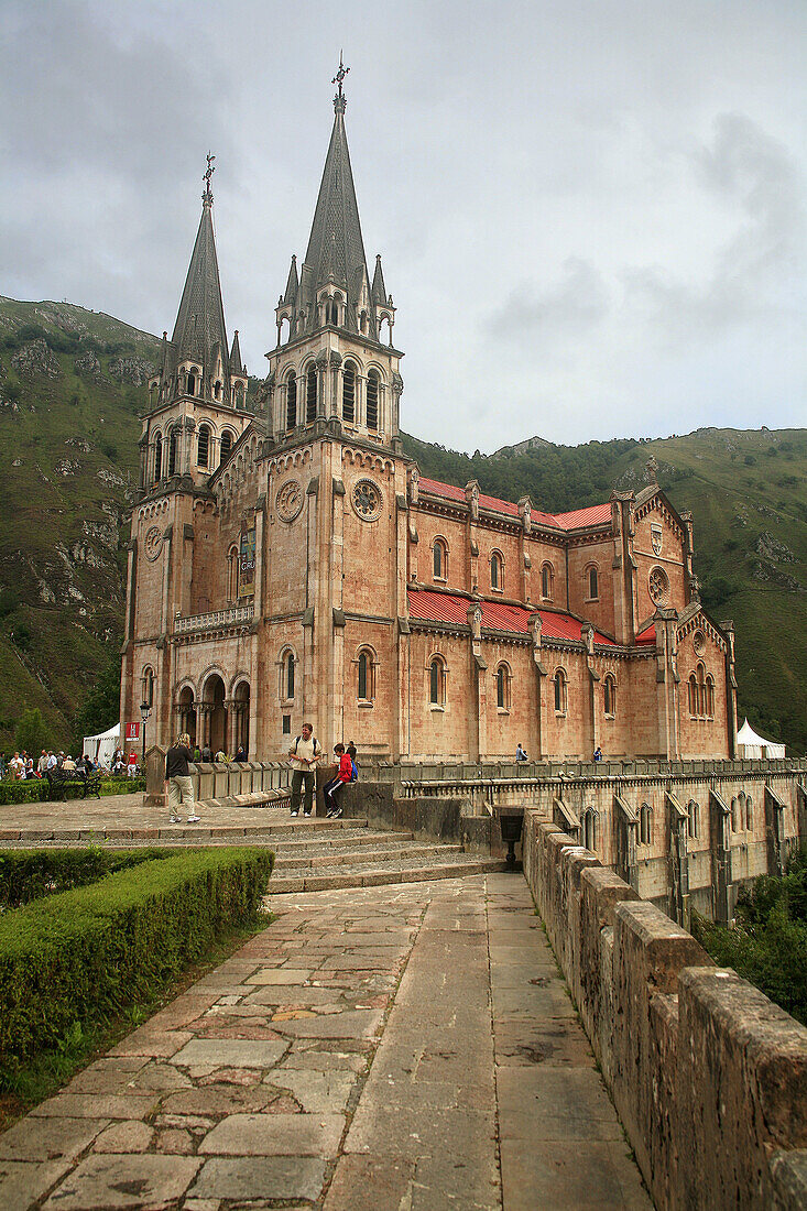 Basilica of Santa Maria la Real, Covadonga. Picos de Europa, Asturias, Spain