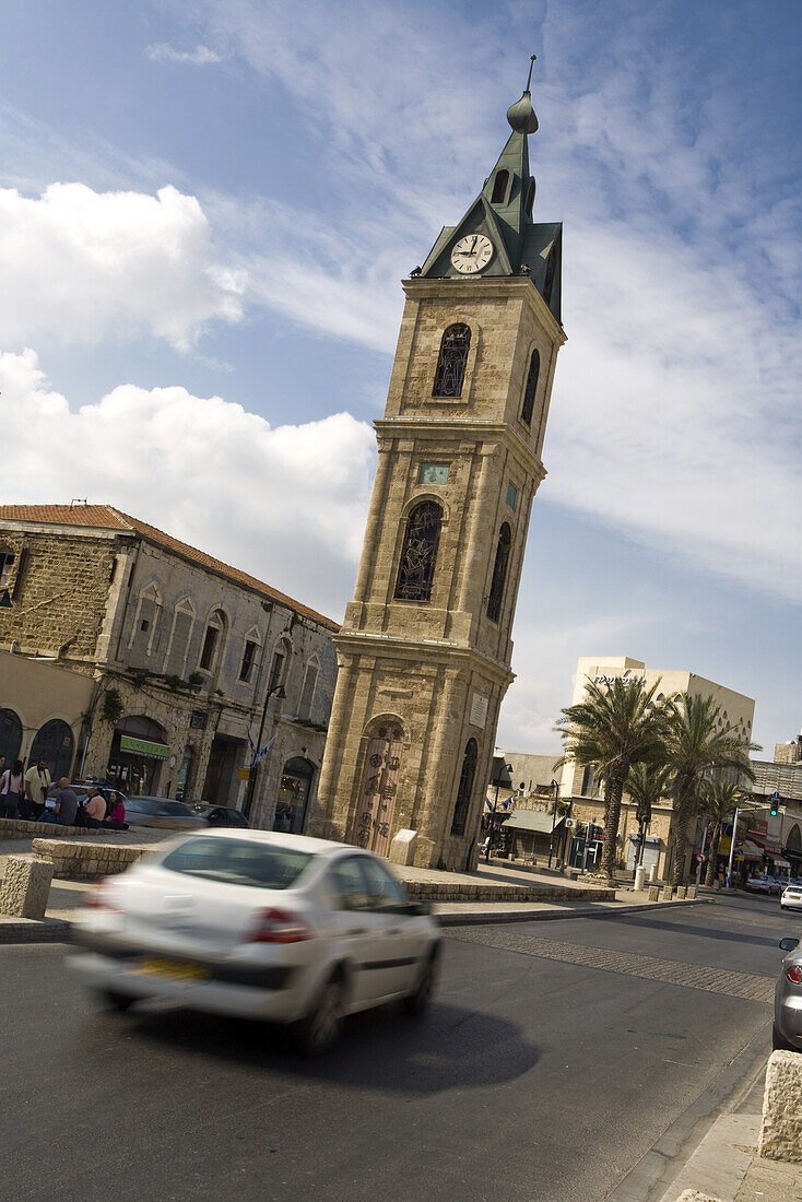 Blick auf Glockenturm, Jaffa, Tel Aviv, Israel, Naher Osten