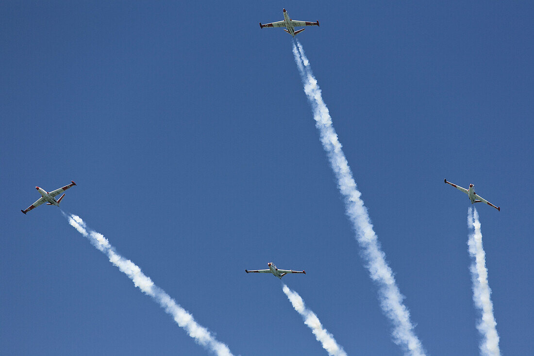 Flugshow der israelischen Luftwaffe am Unabhängigkeitstag, Tel Aviv, Israel, Naher Osten