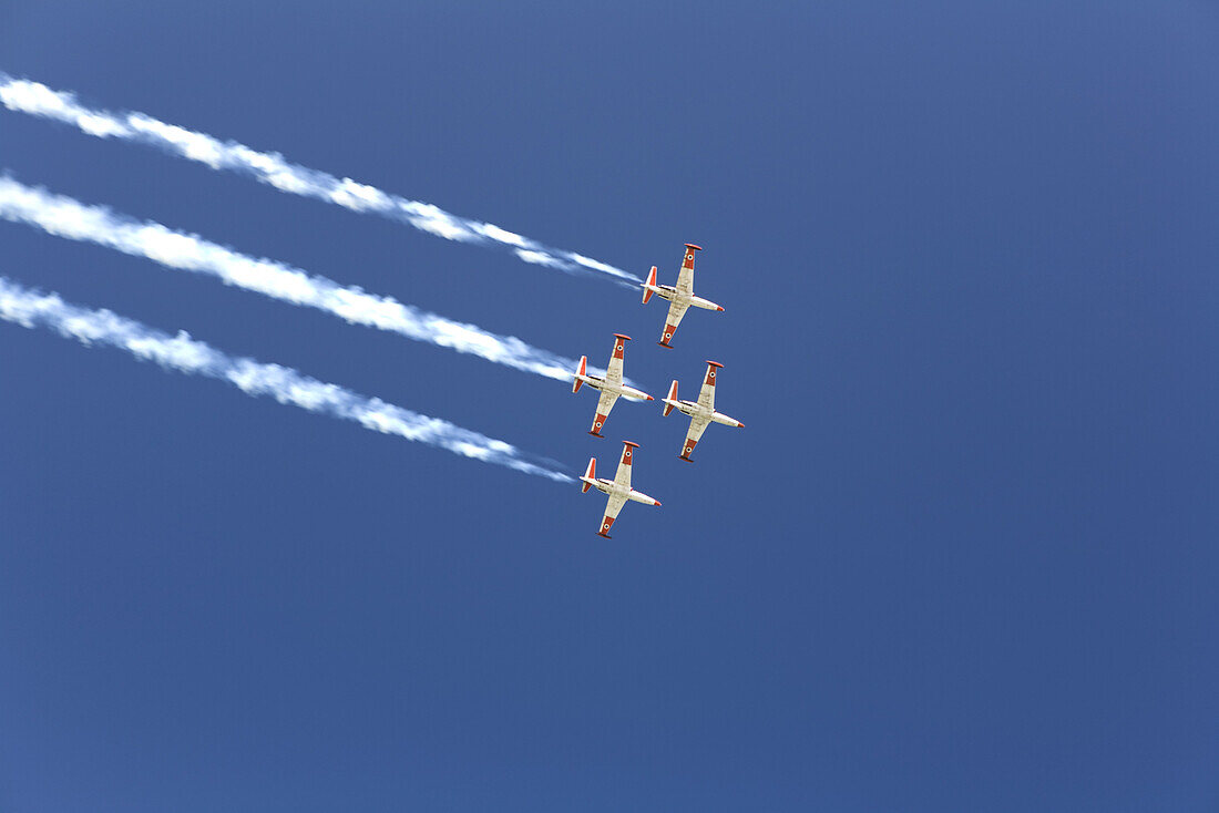 Flugshow der israelischen Luftwaffe am Unabhängigkeitstag, Tel Aviv, Israel, Naher Osten