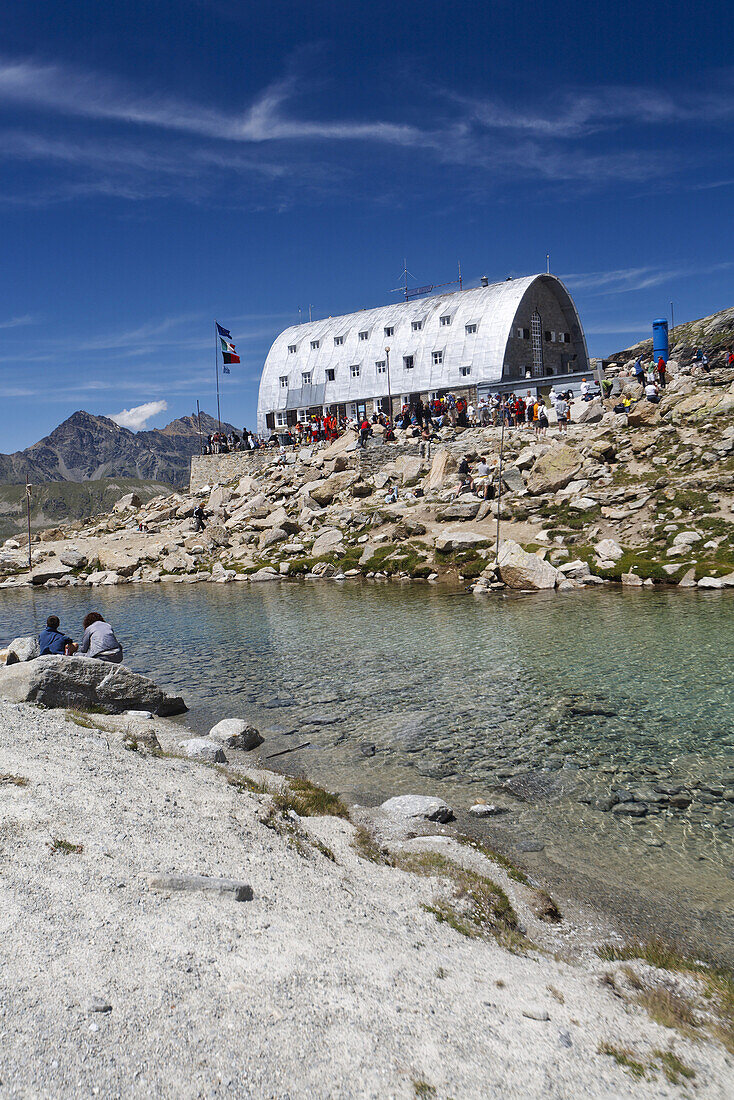 Berghütte Rifugio Vittorio Emanuele II, Nationalpark Gran Paradiso, Aostatal, Italien