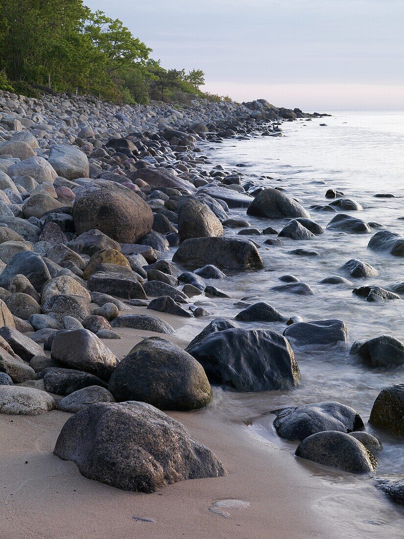 Rocky shore, osterlen, Skane, Sweden