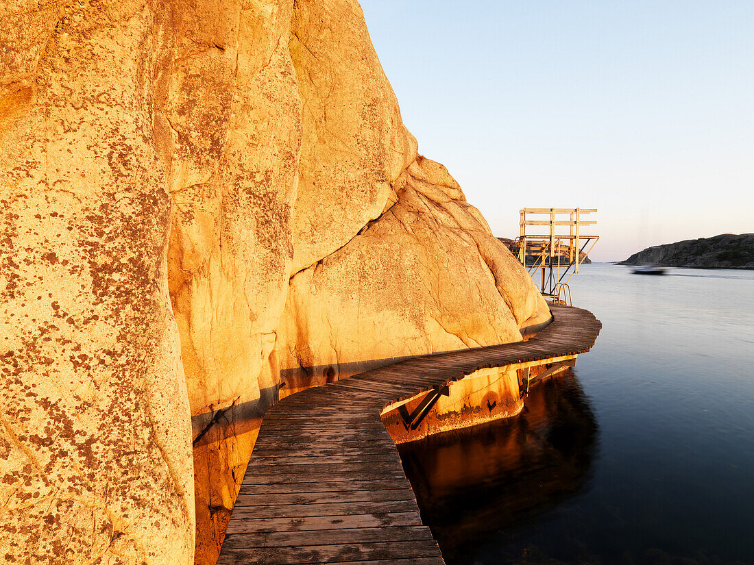 Bridgedeck on cliff, Bohuslän, Sweden