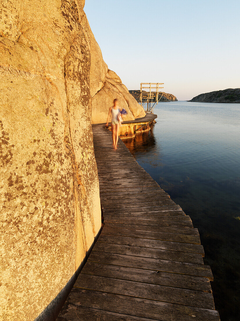 Bridge deck on cliff, Bohuslän, Sweden