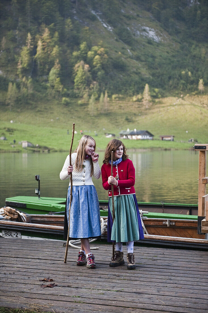 Almabtrieb, Königssee, Berchtesgadener Land, Oberbayern, Bayern, Deutschland