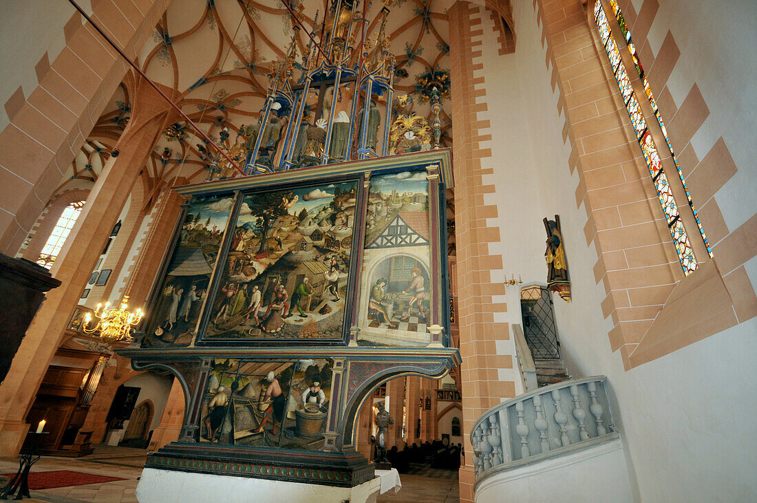 Bergaltar, St.-Annen-Kirche, Annaberg-Buchholz, Erzgebirge, Sachsen, Deutschland