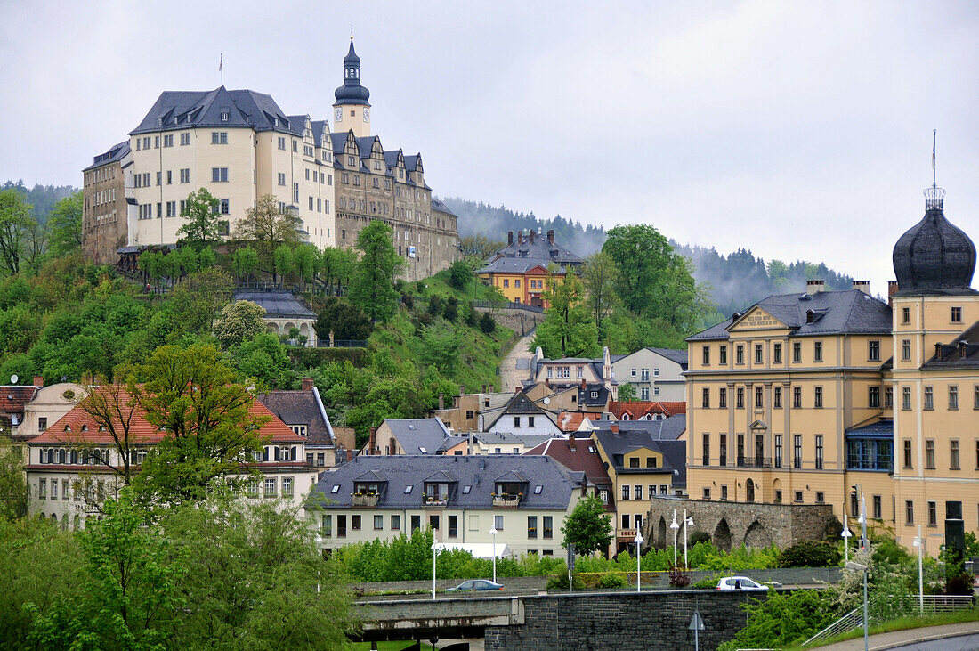 Upper and Lower Castle, Greiz, Vogtland, Thuringia, Germany