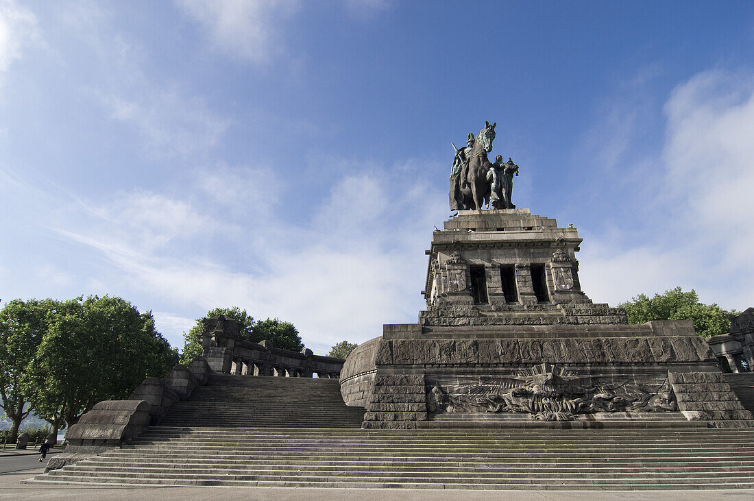 Kaiser Wilhelm I monument, Deutsches Eck, Koblenz, Rheinland Palatinate, Germany, Europe