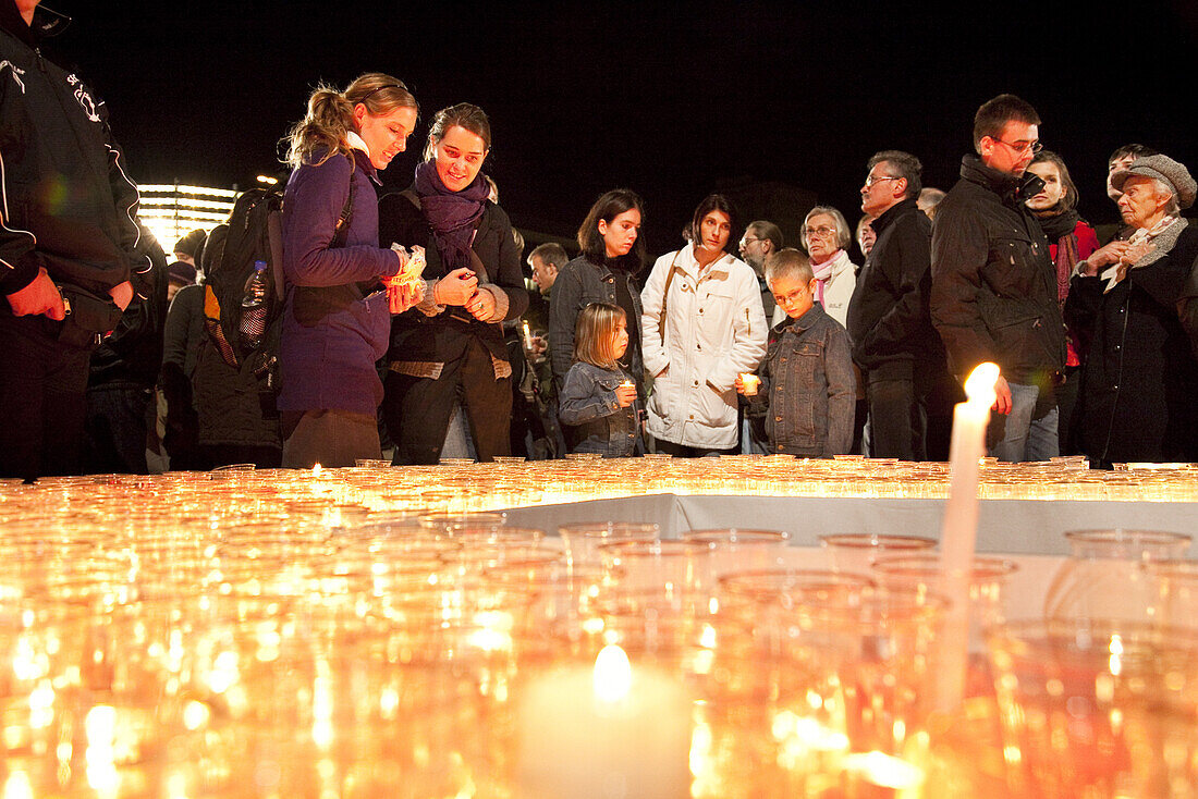 Lichtfest Aufbruch Leipzig, Leipzig, Sachsen, Deutschland