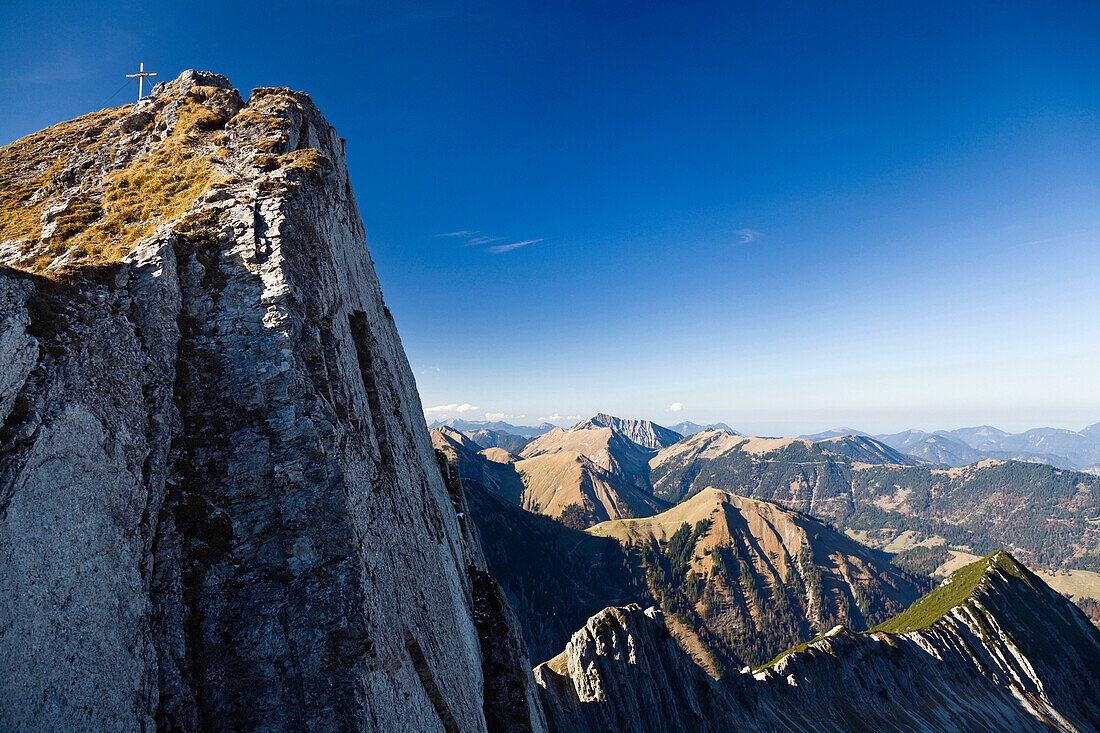 View from mount Montscheinspitze over Vorkarwendel, Tyrol, Austria