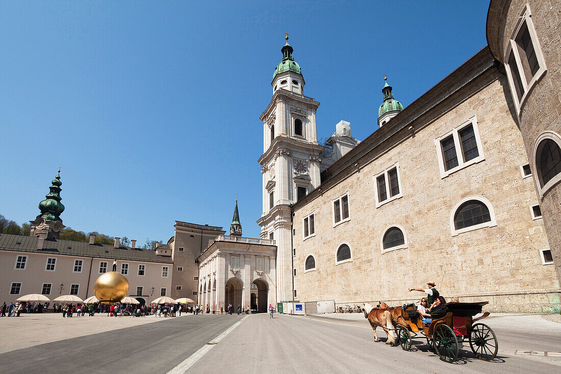 Chapter square with Salzburg Cathedral, Old Town, Salzburg, Salzburg state, Austria