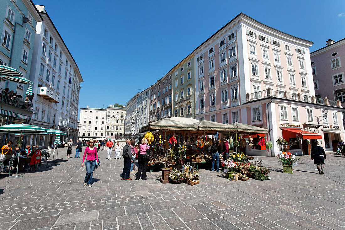 Old Market in the Old Town, Salzburg, Austria, Europe