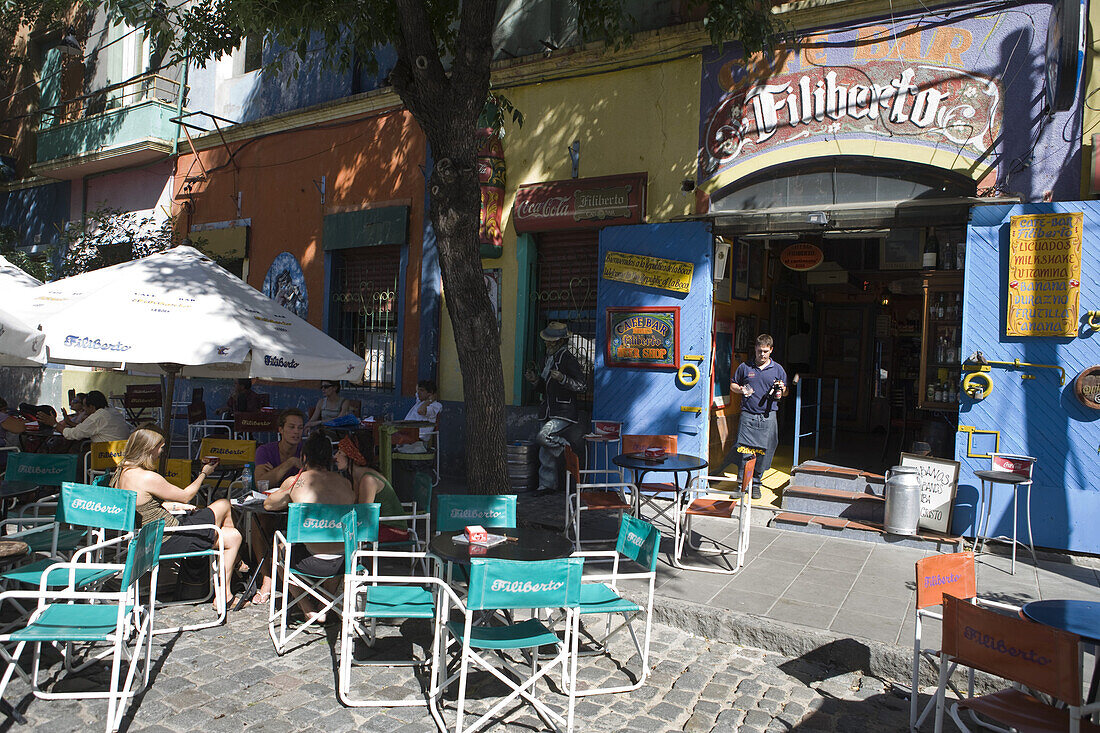 Filiberto Café Bar im La Boca Hafenviertel, Buenos Aires, Argentinien, Südamerika, Amerika