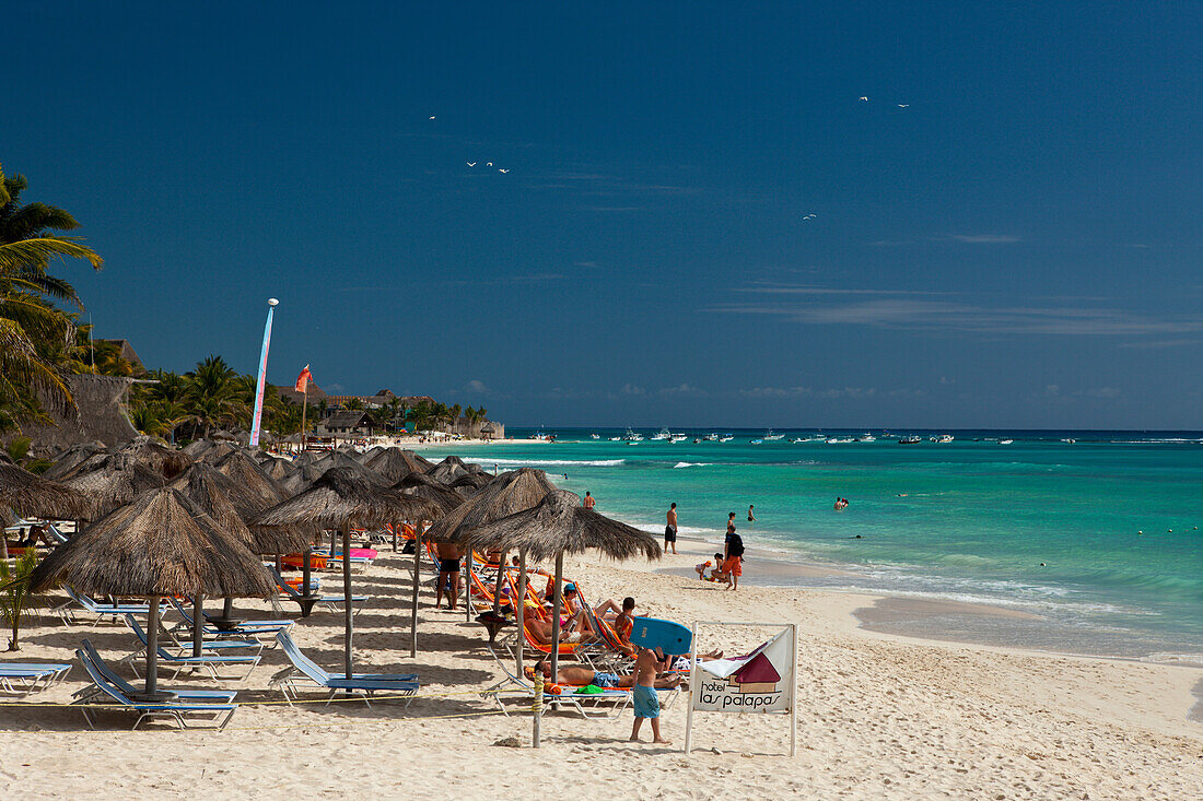 Beach Playa del Carmen, Riviera Maya, Yucatan Peninsula, Caribbean Sea, Mexico