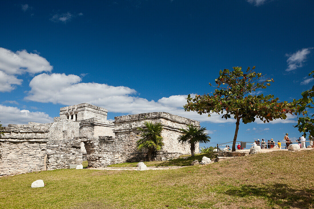 Maya Ruinen el Castillo von Tulum, Riviera Maya, Yucatan Halbinsel, Mexiko