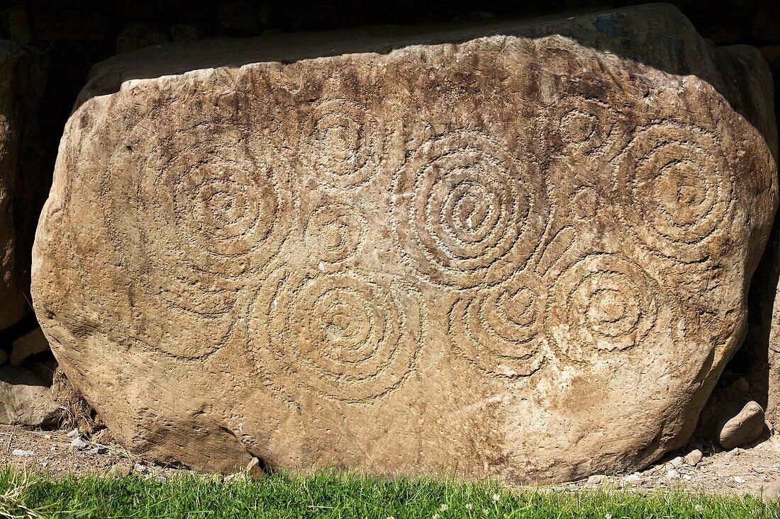 Megalithic art  Knowth passage tomb Brú na Bóinne  Meath County, Ireland