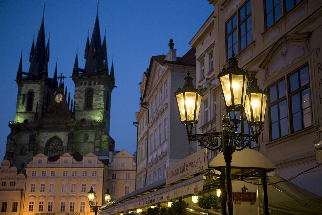 The square in the Old town, Prague, The Czech Republic