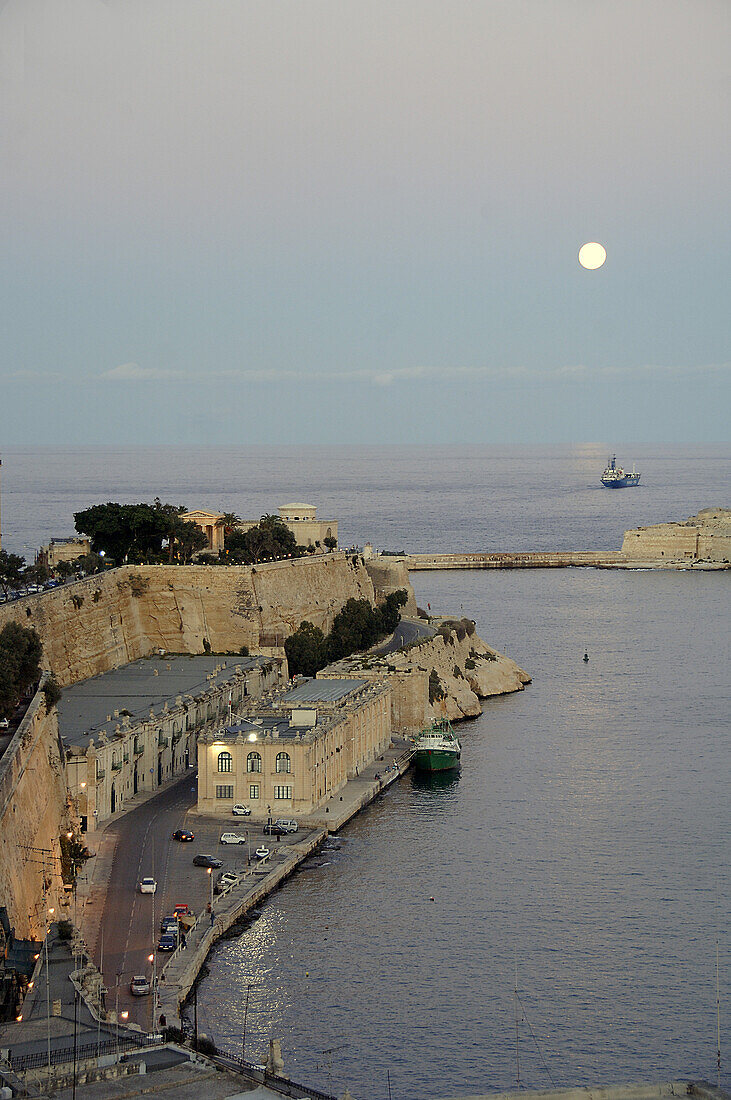 Entrance to the harbour in Valletta, Malta