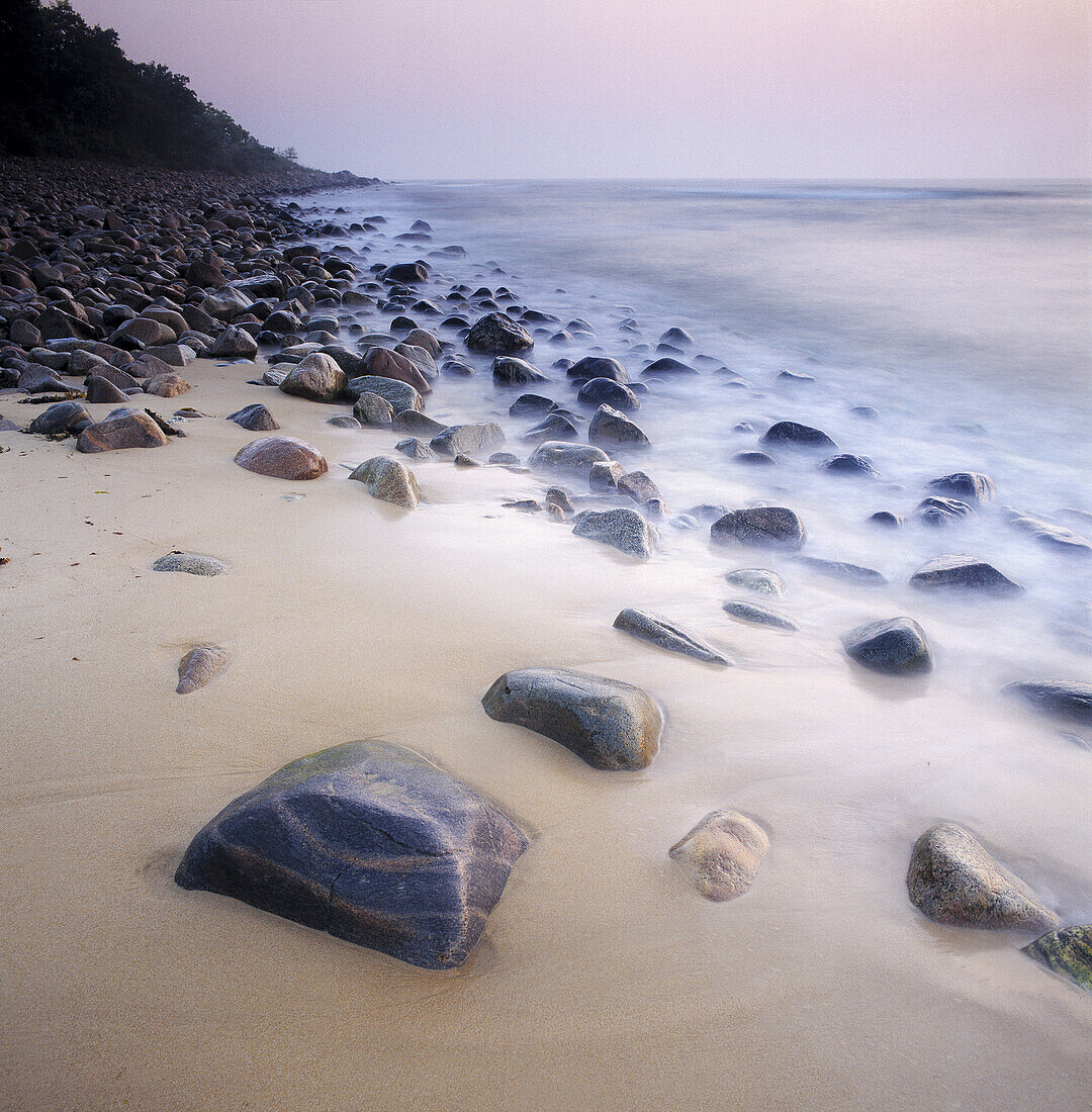 Stones on beach, Stenhuvuds national park, Skåne, Sweden