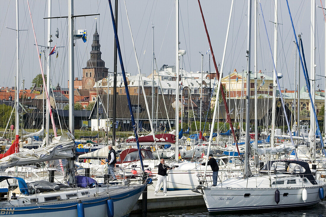 The marina in Ystad, Skane, Sweden