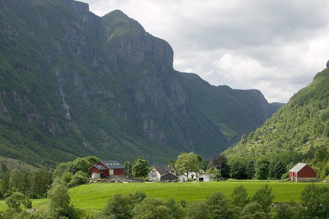 Farm in a long valley, Norway