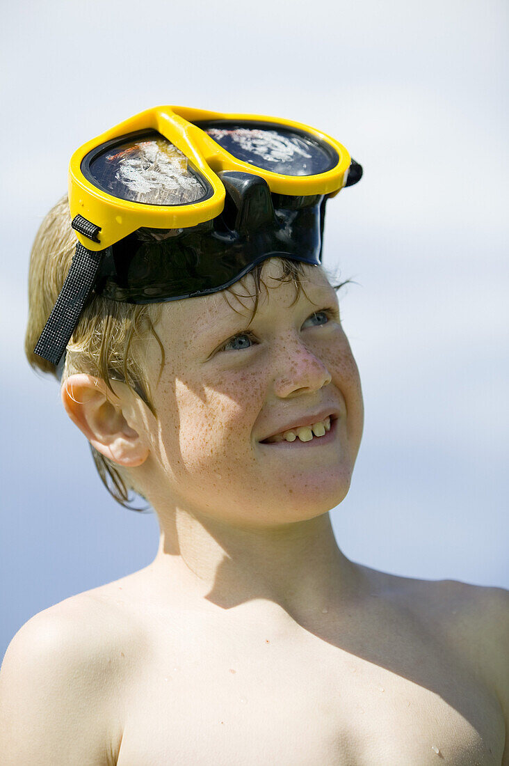Portrait of a boy with goggles