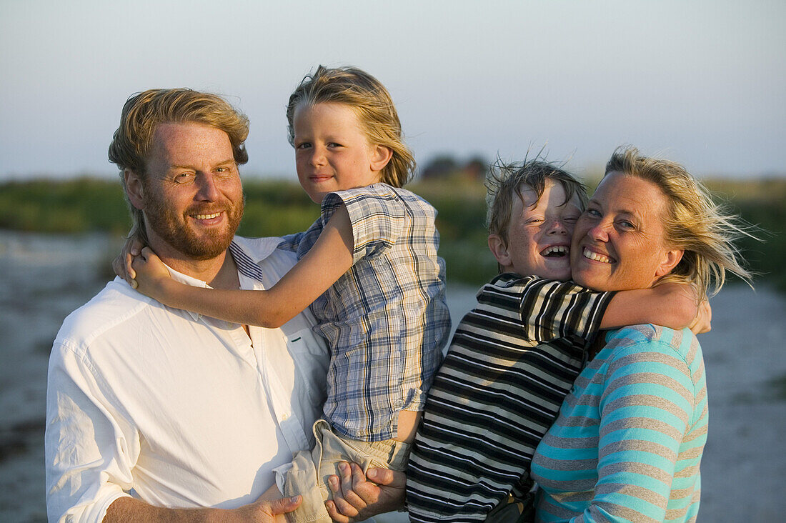 Family on the beach