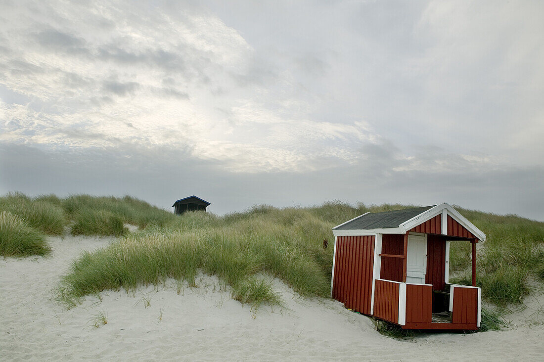 Bathing huts in Skanör, Skåne, Sweden