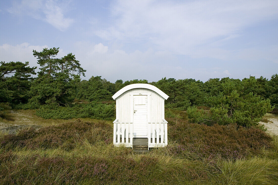 Bathing huts in Ljunghusen, Skåne, Sweden