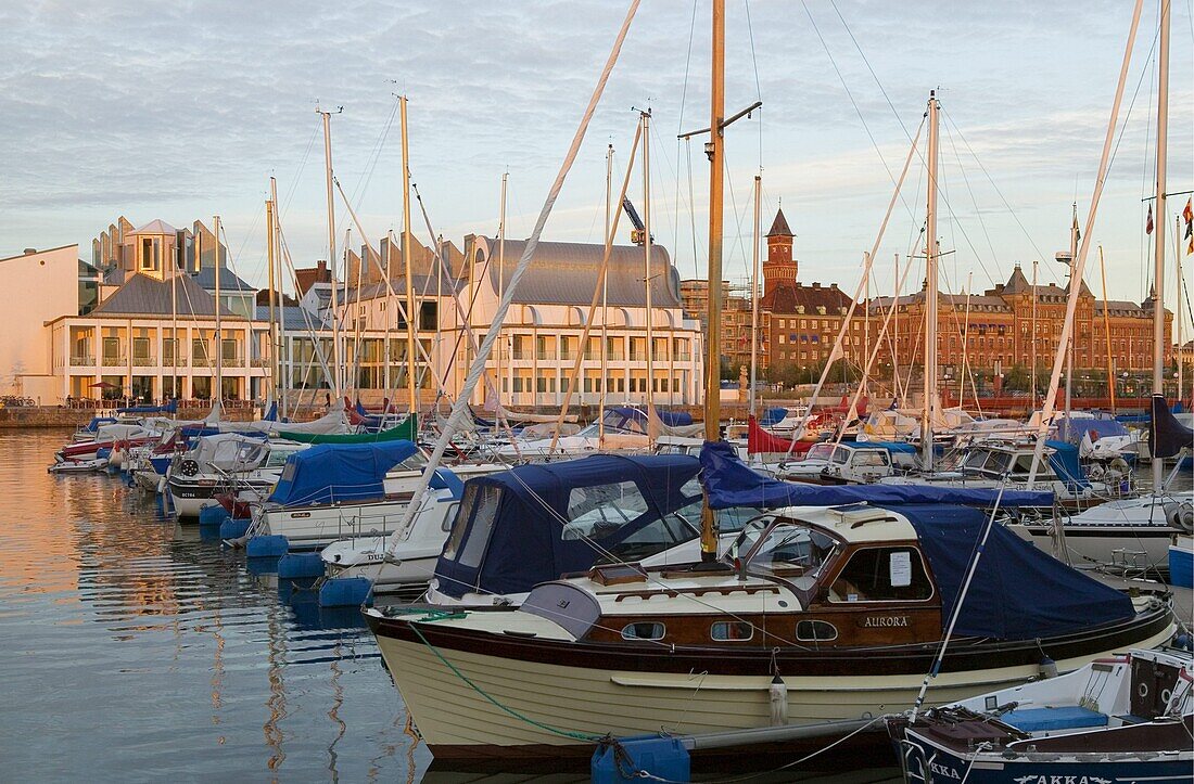 Boats in the harbour (Norra Hamnen), Helsingborg, Skåne, Sweden