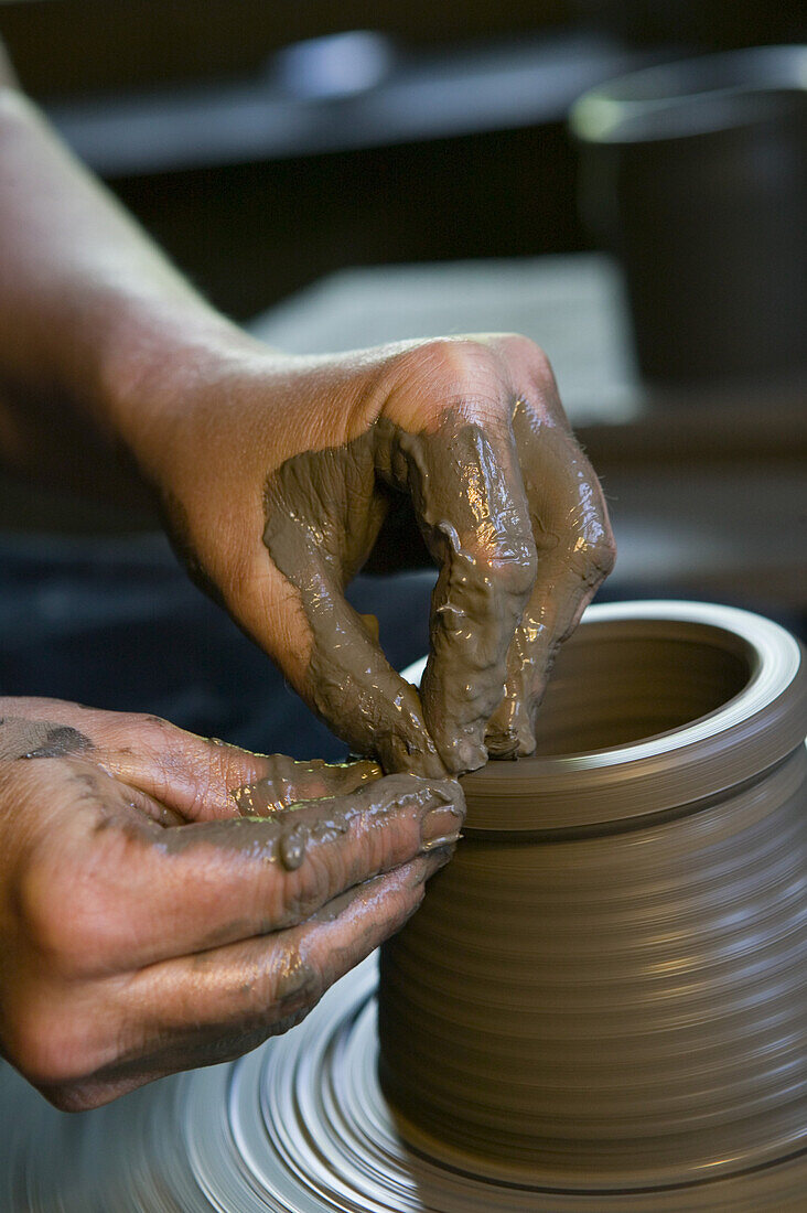 pots and urns from Wallåkra Stoneware Factory, Vallåkra, Skåne, Sweden