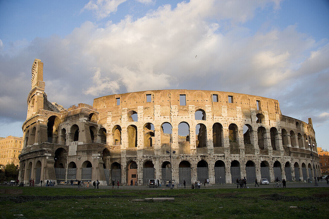 The Roman Coliseum in Rome, Italy, Europe