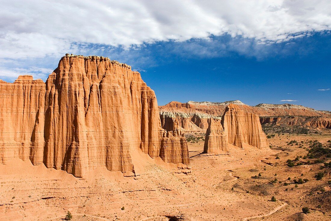 Sandstone Monoliths of the Upper Cathedral Valley, Capitol Reef National Park Utah