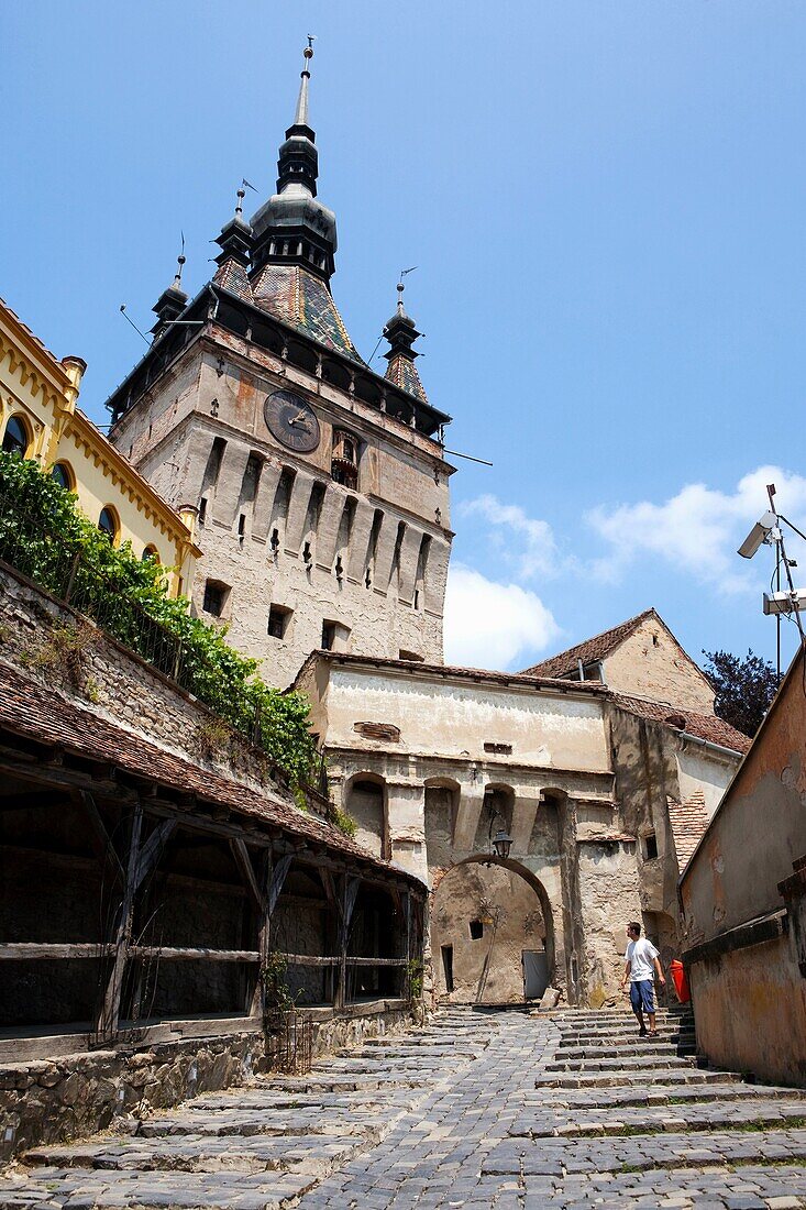 Unesco World Heritage  Clock tower  Sighisoara  Transylvania  Romania