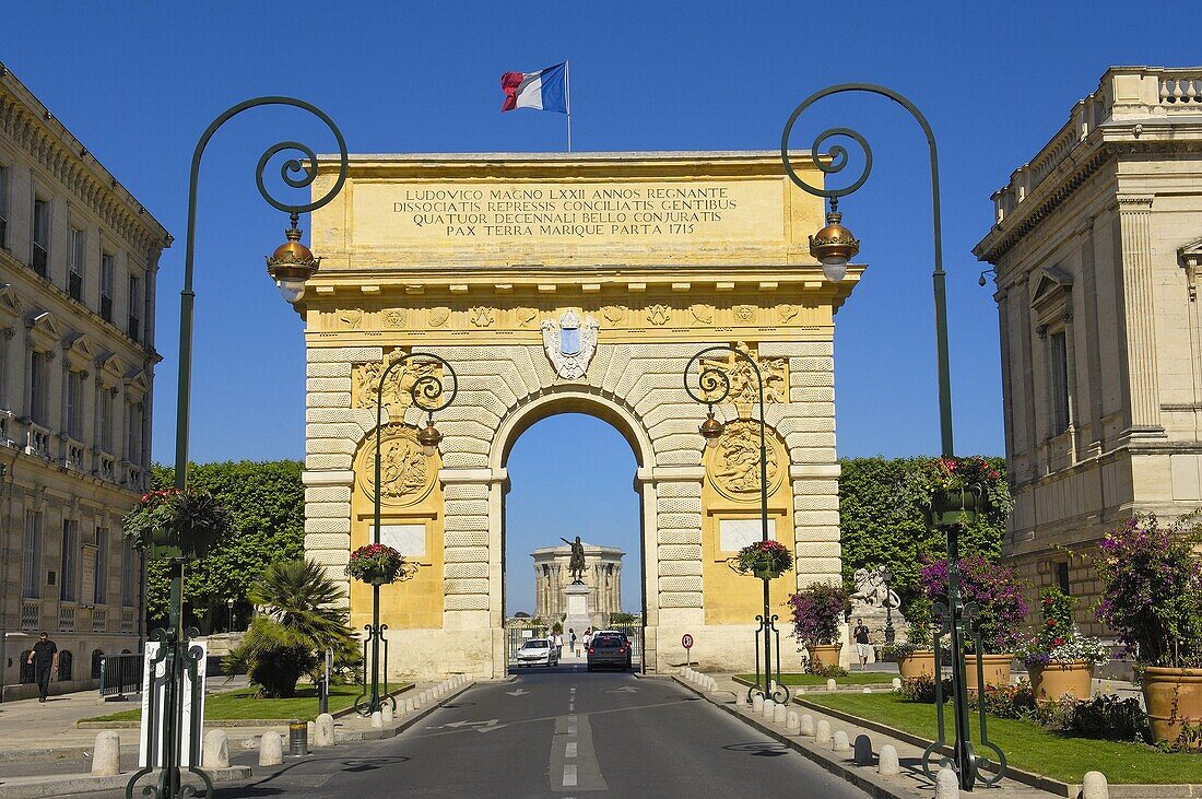 Triumphal Arch, Montpellier. Herault, Languedoc-Roussillon, France