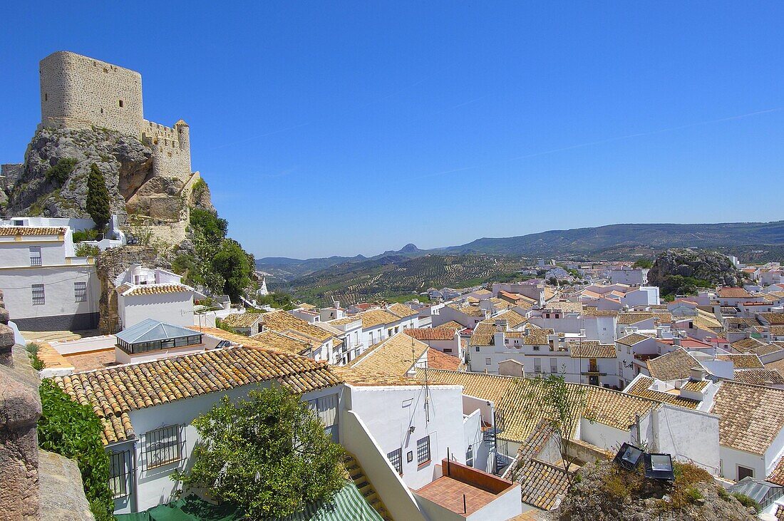 Arab castle  12th century), Olvera. White Towns of Andalusia, Cadiz province, Andalusia, Spain