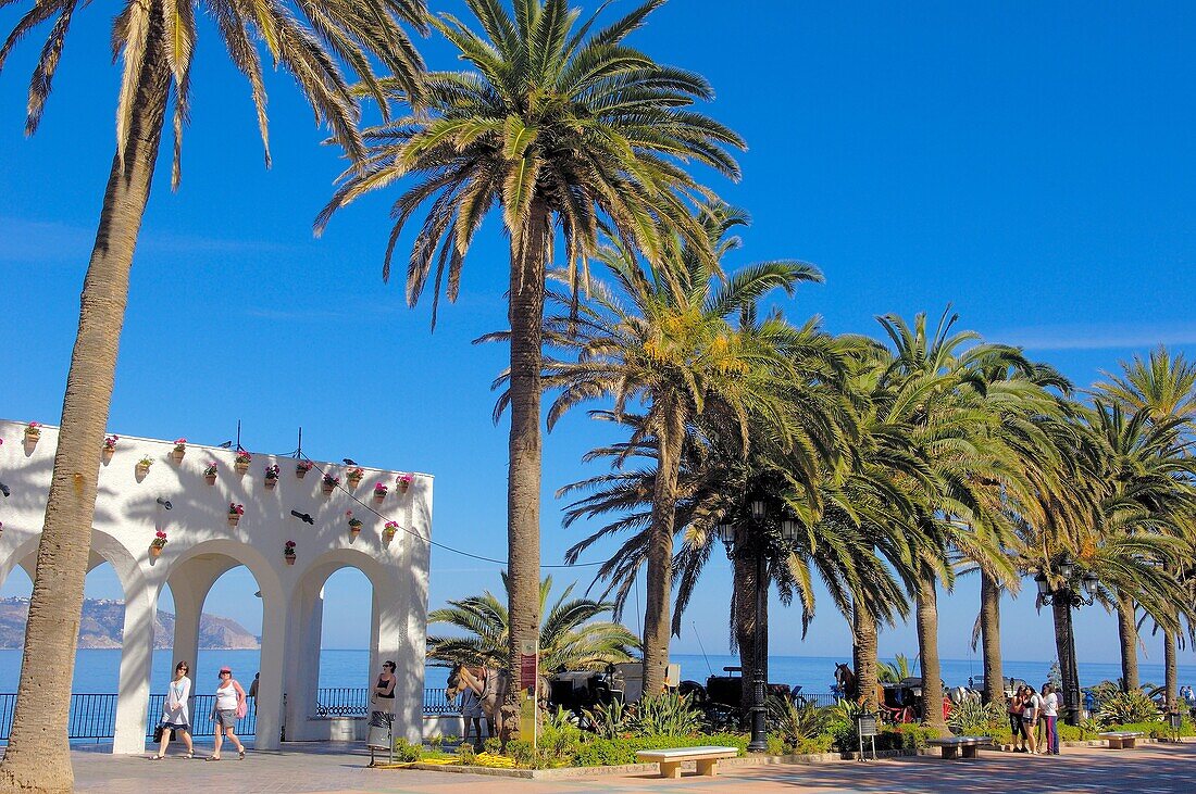 Balcon de Europa viewpoint, Nerja. Costa del Sol, Malaga province, Andalusia, Spain