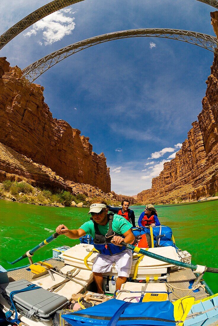 Navajo Bridge in Marble Canyon, Glen Canyon National Recreation Area, Colorado River, Arizona USA