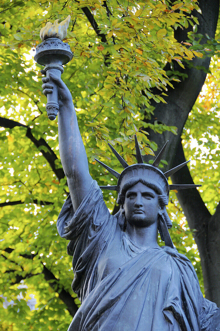 Bronze model of the Statue of Liberty by Bartholdi, Jardins du Luxembourg, Paris, France