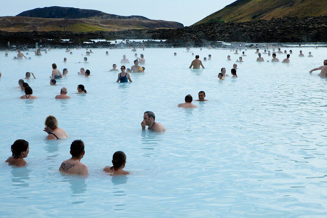 Bath, Bathe, Blue, Float, Hot, Iceland, Lagoon, Landscape, Landscapes, nature, People, scenic, Scenic, Scenics, Spring, Swim, S19-922341, agefotostock 