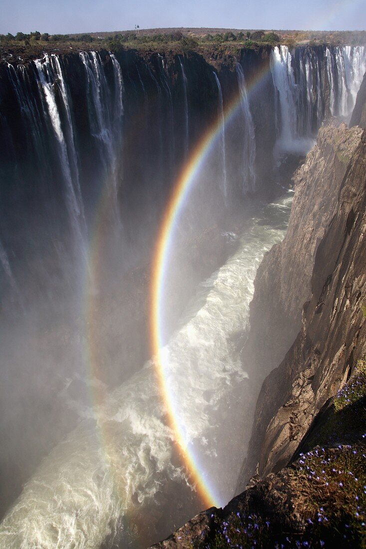 The view of Victoria Falls from Zimbabwe side