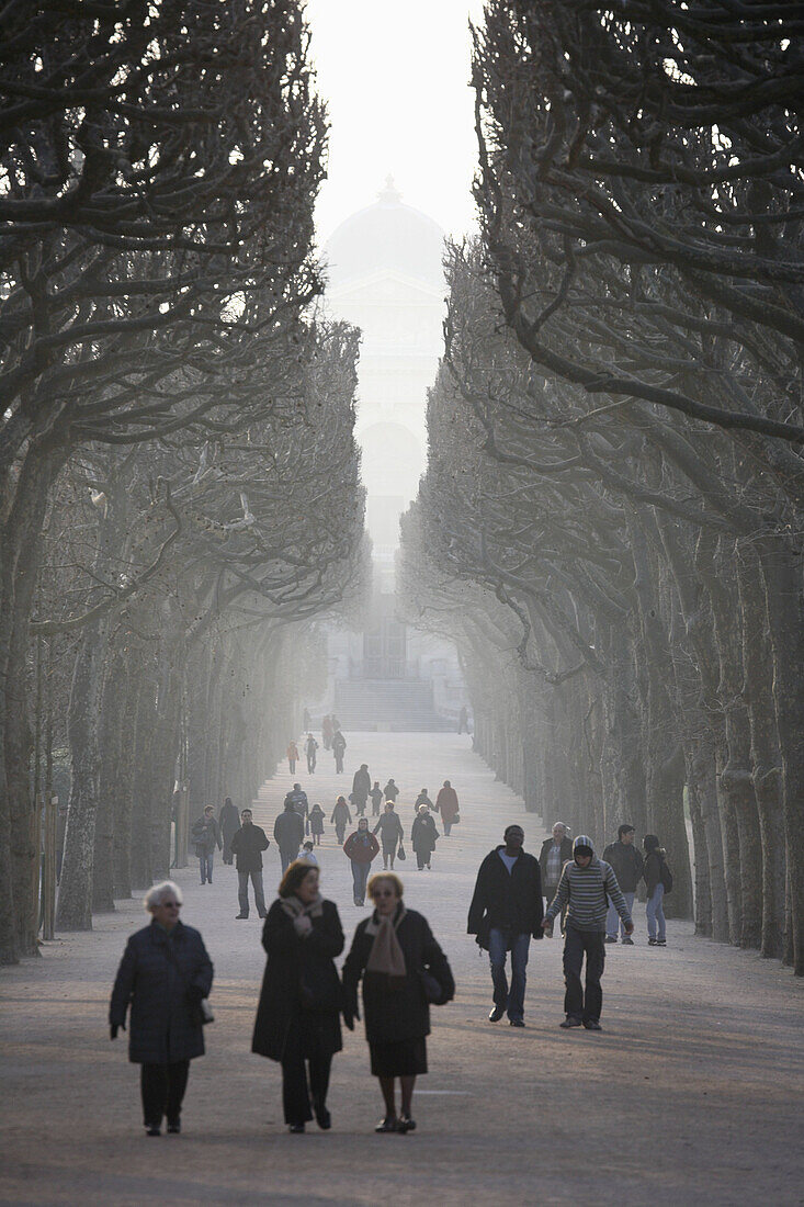 Main walkway of Jardin des Plantes, Paris. France