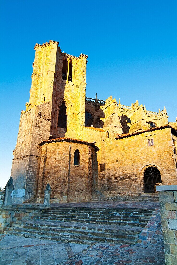 Church of St. Mary of the Assumption, the thirteenth century. Castro Urdiales. Cantabria. Spain.
