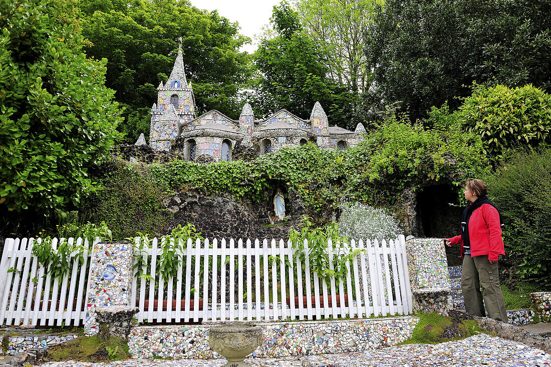 Little Chapel in St Saviours  A French priest built it at the bigining of the 20 century with seashell, pebbles and colourful pieces of boken china which he received from all over the world  Guernsey, Channel Islands, UK