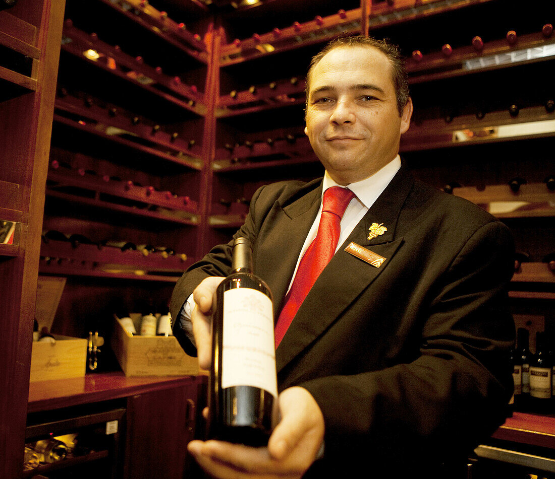 Wine Cellar at The Palace Hotel Restaurant in Downtown Burj, Dubai, UAE, United Arab Emirates