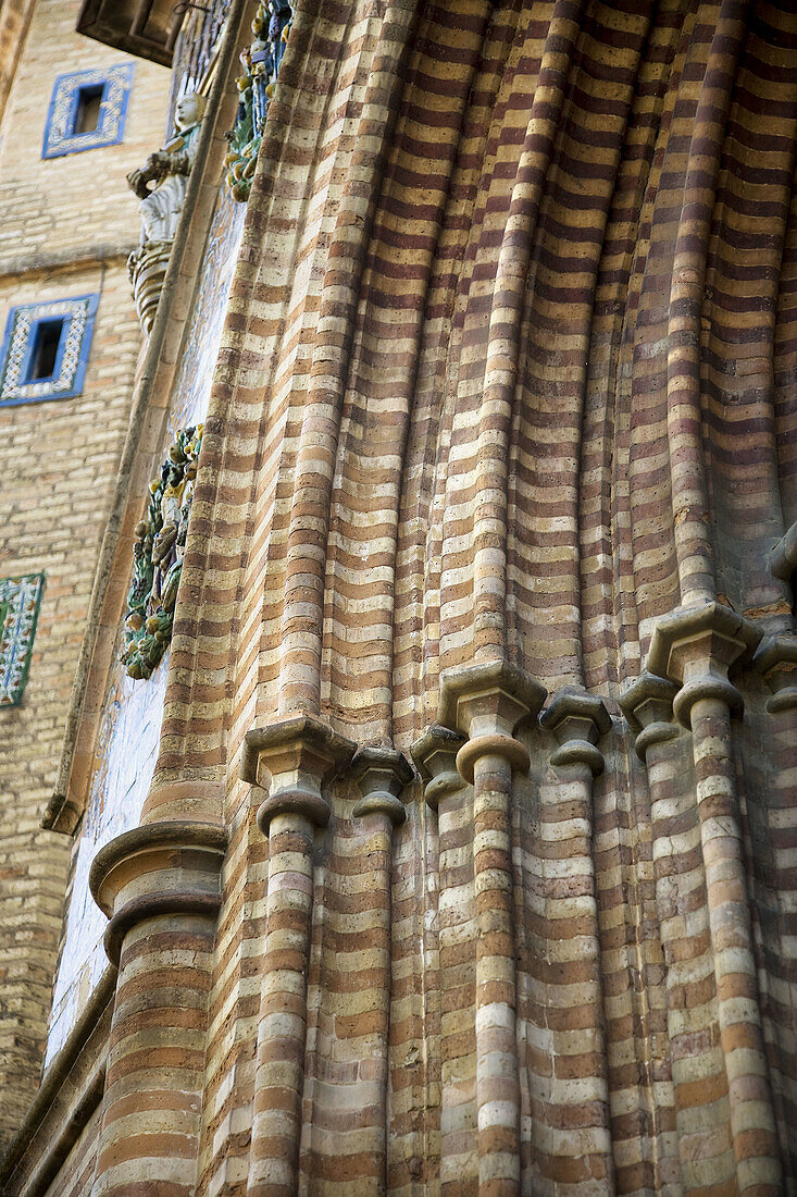 Architectural detail, main front of the monastery of Santa Paula church, Sevilla. Andalucia, Spain