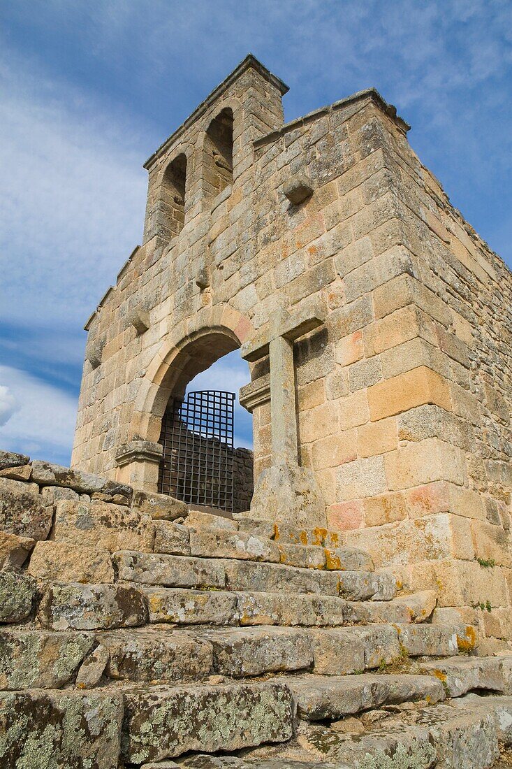 Ruins of the castle church in the Historic Village of Castelo Mendo, in Beira Alta of Guarda District  Portugal