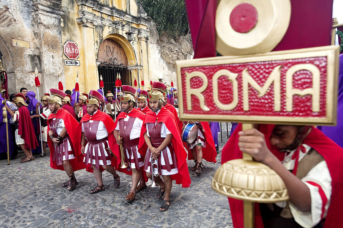 Guatemala, Antigua, Holy week procession